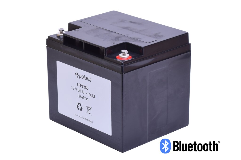 Lithium 12V 50Ah LiFePO4 battery incl. bluetooth - Awilco