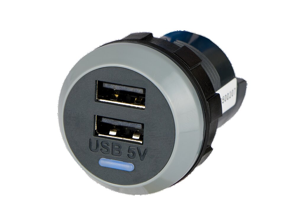 Prise Double USB 12v/24v - 5v 3A Alfatronix