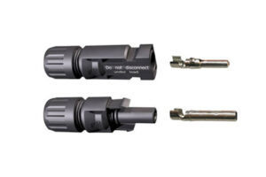 MC4 connectors, kit with 2 plugs w/ 1 male + 1 female pin