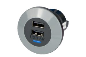 Alfatronix Charger USB 12/24-5V 3.0A double output front fit