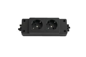 SMART 2 pcs Schuko socket,  black,