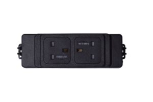 SMART 2 pcs UK socket,  black,