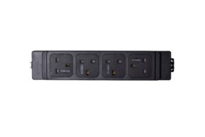 SMART 4 pcs UK socket,  black,